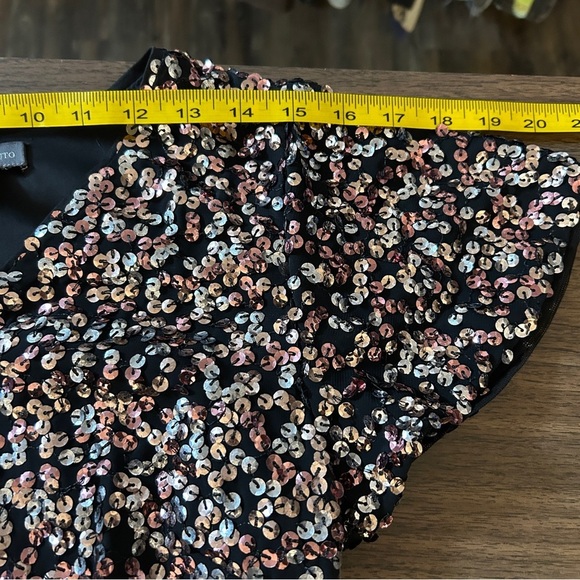 Vince Camuto Sparkling Black and Pink Mini Dress - Picture 11 of 15